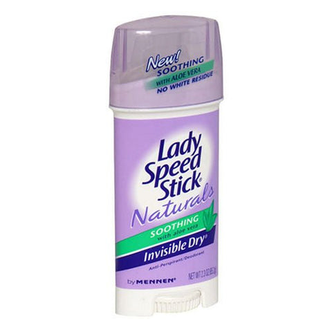 Lady Speed Stick Naturals Invisible Dry Anti-Perspirant and Deodorant Stick, Soothing, 2.3 oz