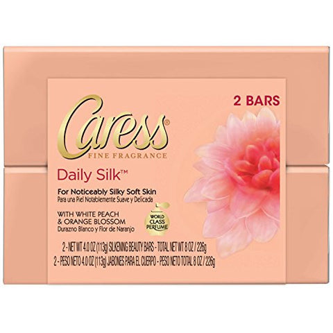 Caress Beauty Bar, Daily Silk 4 oz, 2 Bar