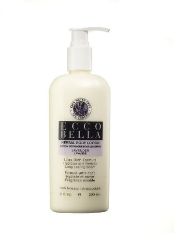 Ecco Bella Original Organic Water-Free Herbal Body Lotion, Lavender, 8-Ounce Bottle