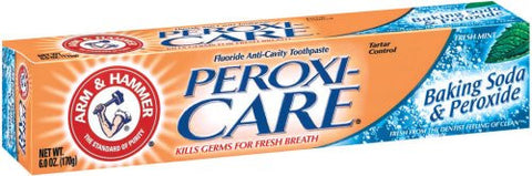 Arm & Hammer PeroxiCare Advance Cleaning Daily Fluoride Anti-Cavity Mint Toothpaste with Dental Baking Soda & Peroxide, Tartar Control Packaging May Vary,6 oz (170 g)
