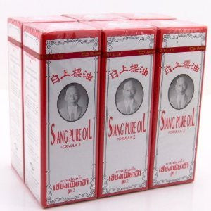 Siang Pure Peppermint Menthol Oil Aroma Relieve Dizziness White Formu 6 X 25 Cc.