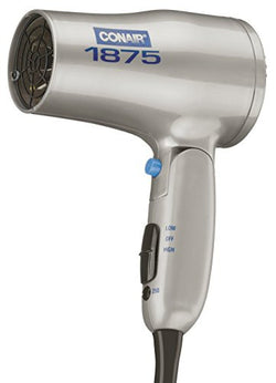 Conair 1875 Watt Compact Folding Handle Styler / Hair Dryer with Dual Voltage; Grey