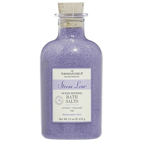 Aromafloria Aromatherapy Collection Stress Less Ocean Mineral Salts, Lavender/Chamomile/Sage, 23.0 Ounce